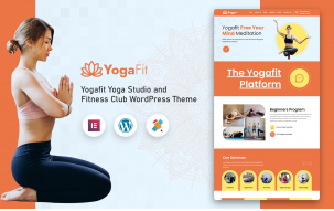 Yogafit Yoga Studio and Fitness Club WordPress Theme