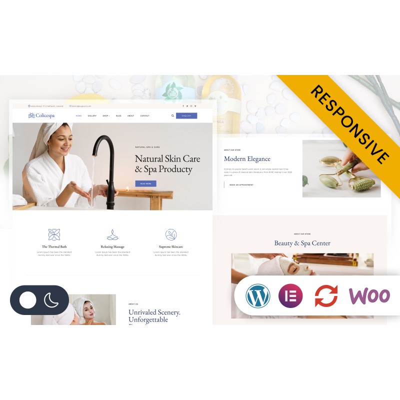 Colicespa - Beauty, Spa & Skincare Elementor Wordpress Responsive Theme