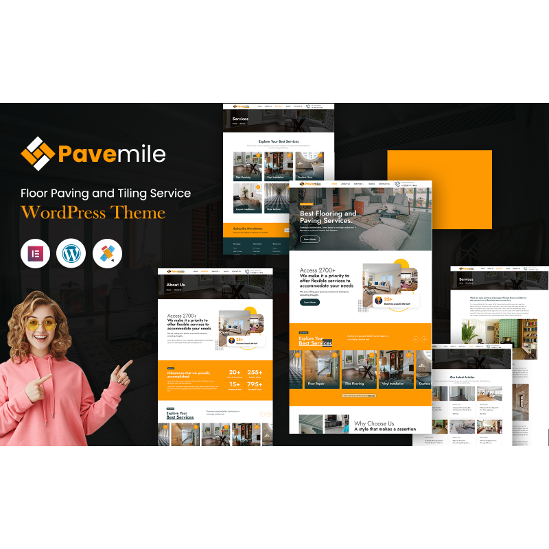 Pavemile - Floor Paving and Tiling Service WordPress Theme
