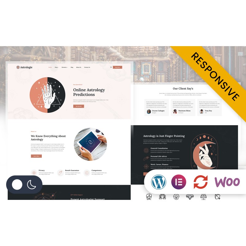 Astrologie - Horoscope, Astrology Elementor Wordpress Responsive Theme