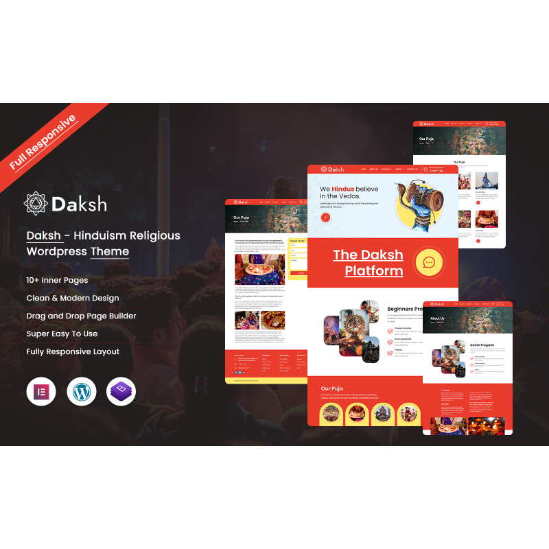 Daksh - Hinduism Religious Wordpress Theme
