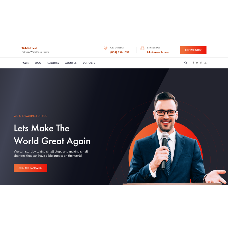 TishPolitical - Political WordPress Theme