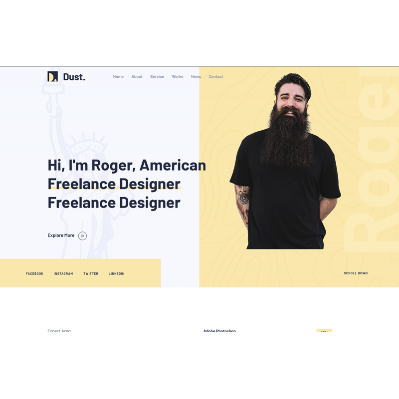 Dust - Resume and Portfolio WordPress Theme