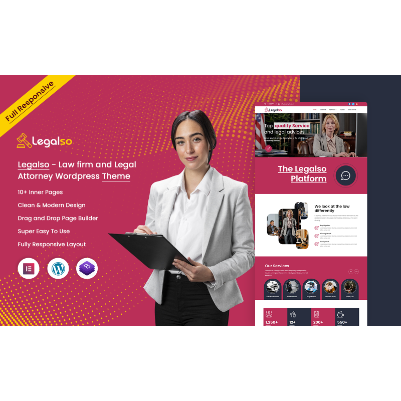 Legalso - Law firm and Legal Attorney WordPress Theme
