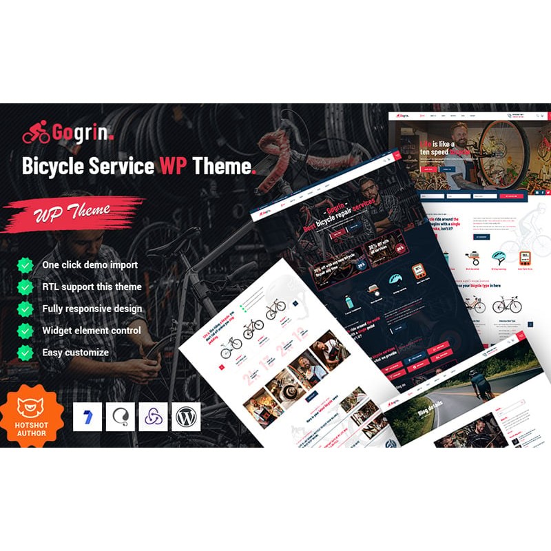 Gogrin - Bicycle Service WordPress Theme