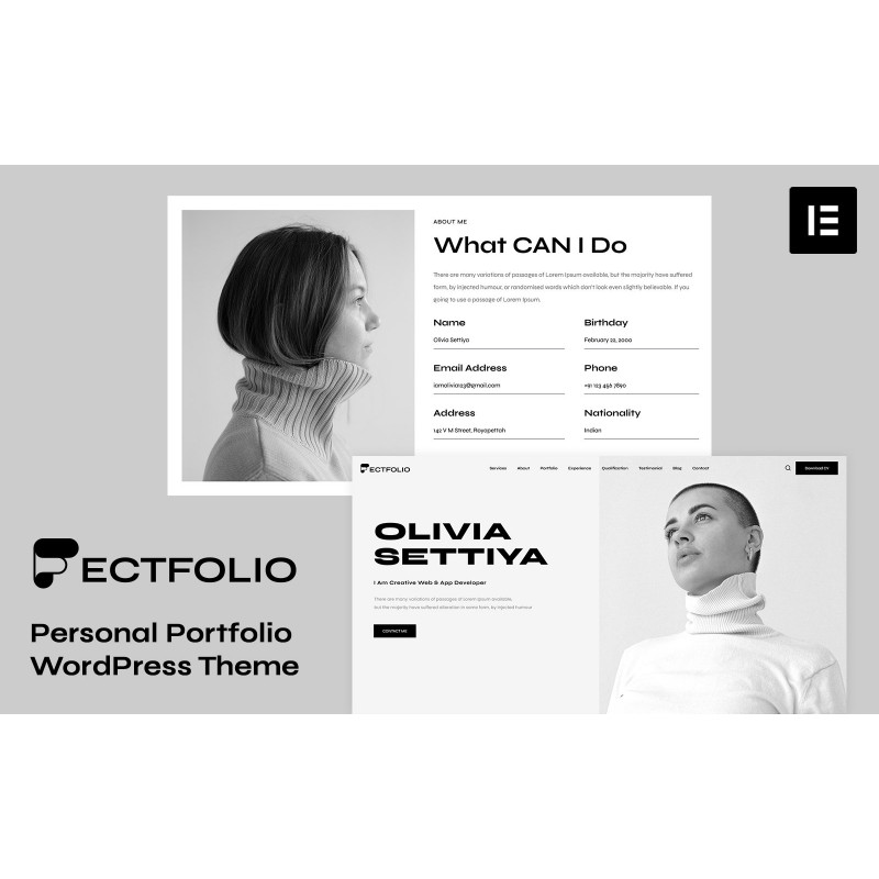 Ectfolio - Personal Portfolio WordPress Theme