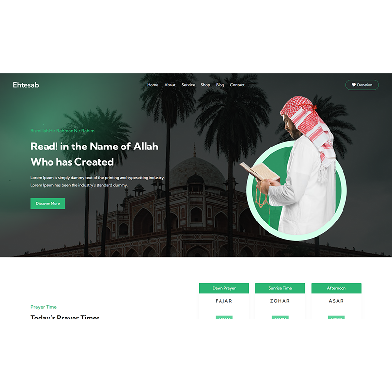 Ehtesab - Islamic Centre and Mosque WordPress Theme