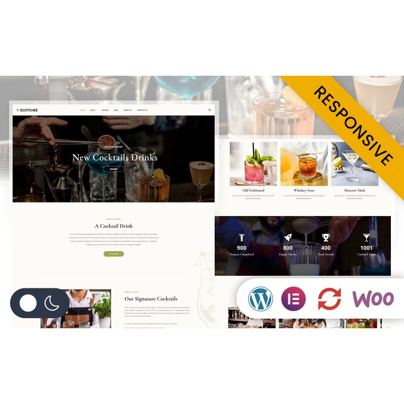 Scotchee - Restaurant and Cocktail Bar Elementor Wordpress Responsive Theme