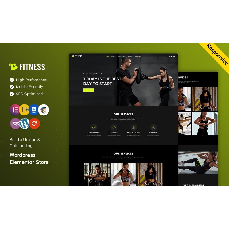 Fitness - Fitness and Gym WordPress Elementor Theme