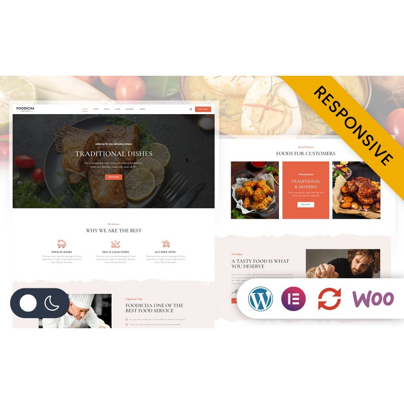 Foodicha - Sea Food Restaurant Elementor Wordpress Responsive Theme