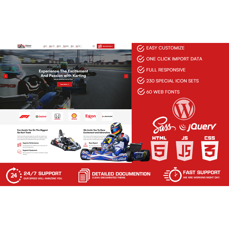 Gokart - Karting Club WordPress Theme