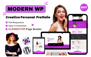 ModernWP Creative Portfolio And Personal Full Responsive WordPress theme