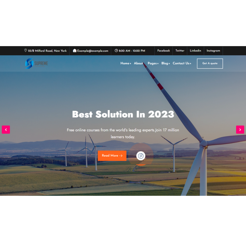 Suprem - Solar Energy WordPress Theme