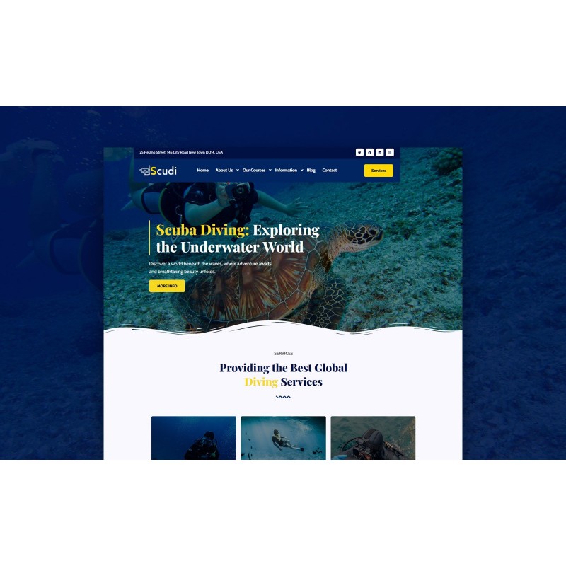 Scudi - Scuba Diving Center WordPress Theme