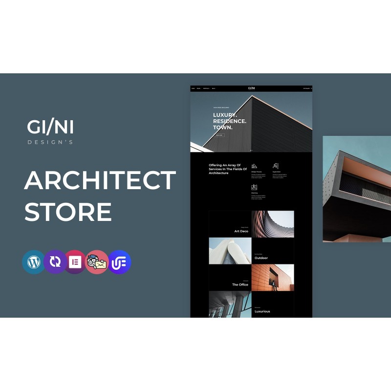 Gini - Architecture WordPress Elementor CMS Theme