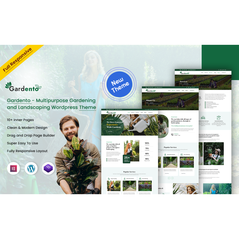 Gardento - Multipurpose Gardening & Landscaping WordPress Theme