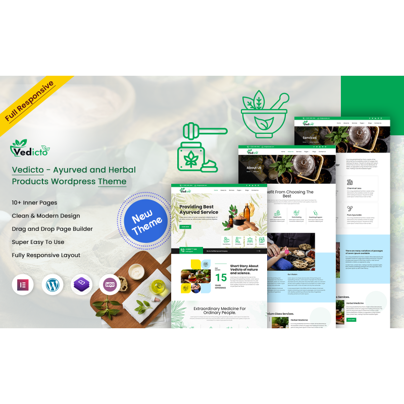 Vedicto Ayurved and Herbal Products WordPress Theme