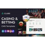 Clubs - Online Casino, Games and Betting WordPress Elementor CMS Theme