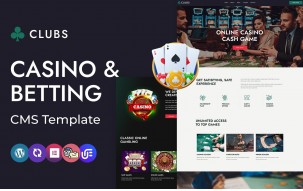 Clubs - Online Casino, Games and Betting WordPress Elementor CMS Theme