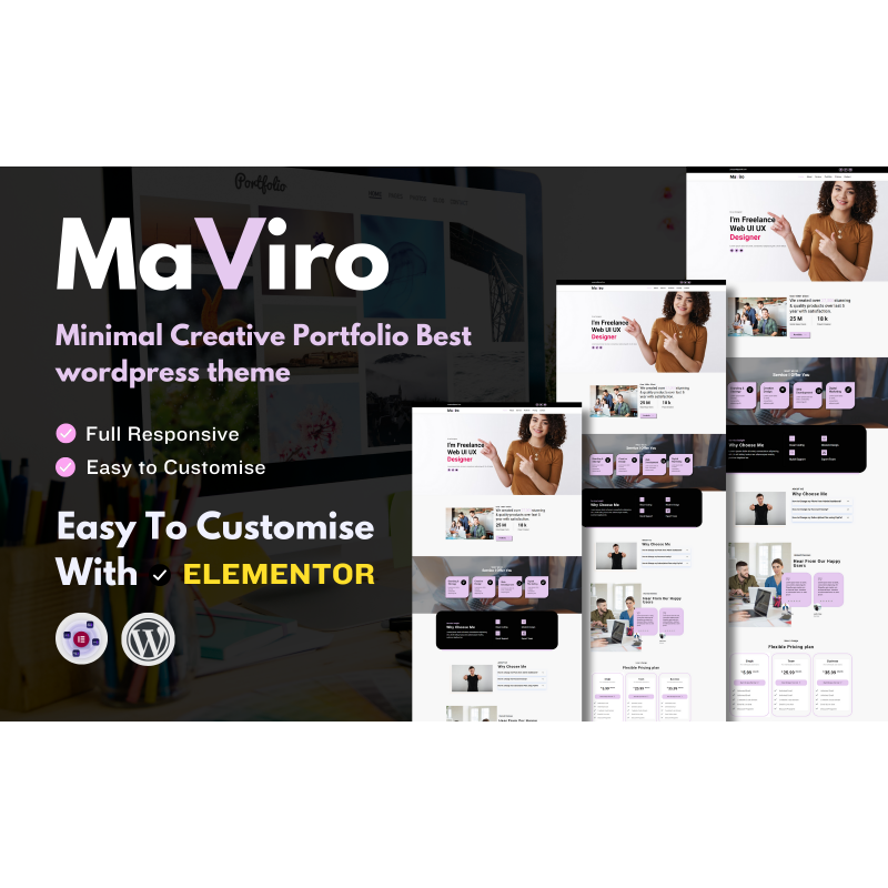 Maviro - Creative Personal Portfolio Wordpress Theme