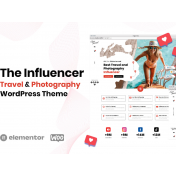 The Influencer - travel and photography wordpres and woocommerce elementor theme