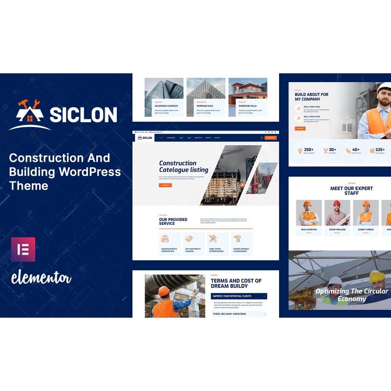 Siclon Architecture, Interior Design, Industry and Construction WordPress Theme
