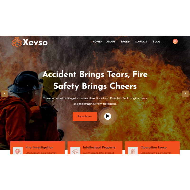 Xevso - Fire Department WordPress Theme