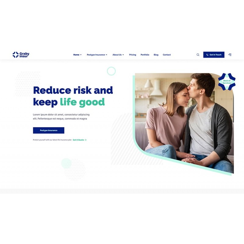 Grabyinsur - Insurance Company Wordpress Theme
