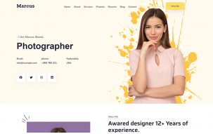 Marcus - Personal Portfolio WordPress Theme