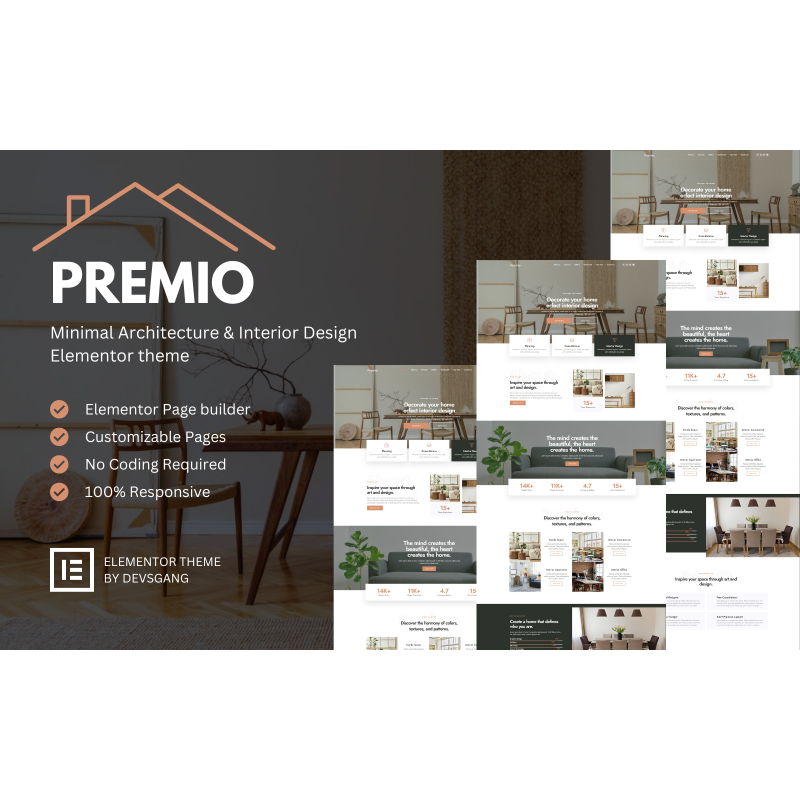 Premio - Minimal Architecture & Interior Design Elementor theme