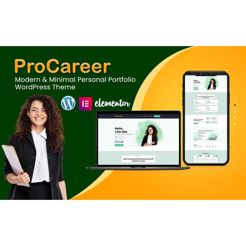 ProCareer - A stunning and professional Portfolio WordPress theme