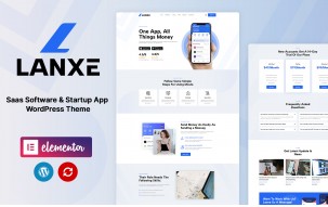 Lanxe - SaaS Software and Startup Apps WordPress theme