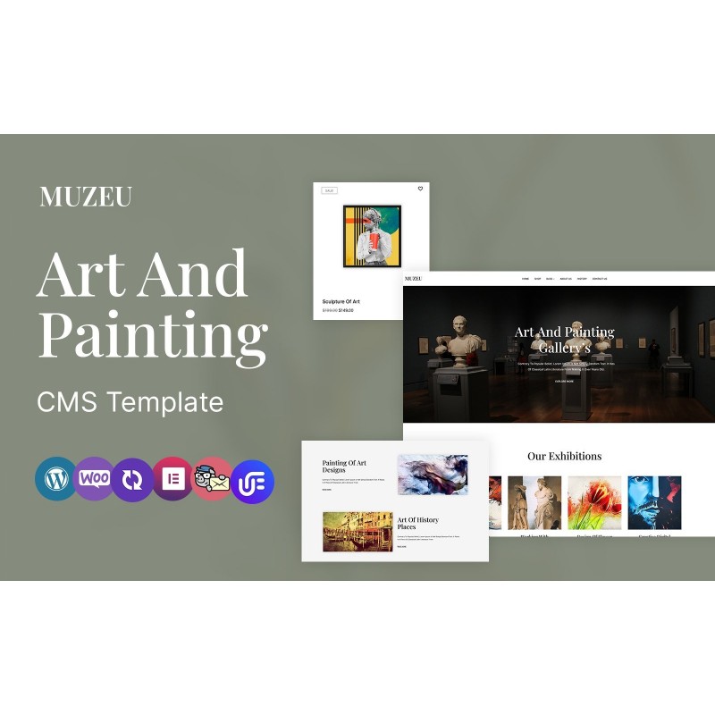 MUZUE - Art and Sculpture Gallery Wordpress Elementor Theme