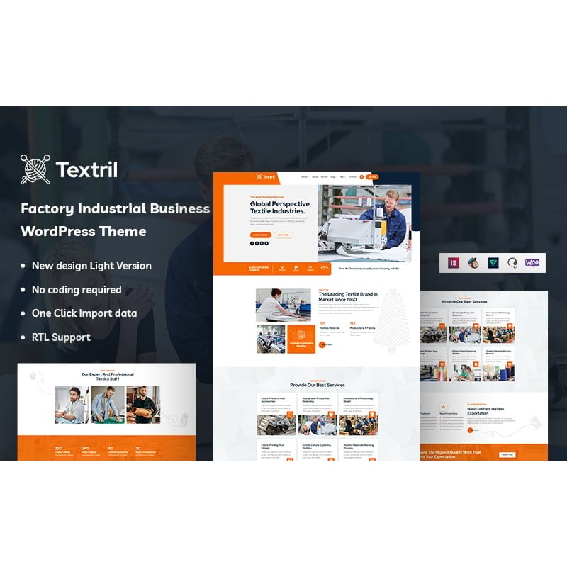 Textril - Factory Industrial Business WordPress Theme