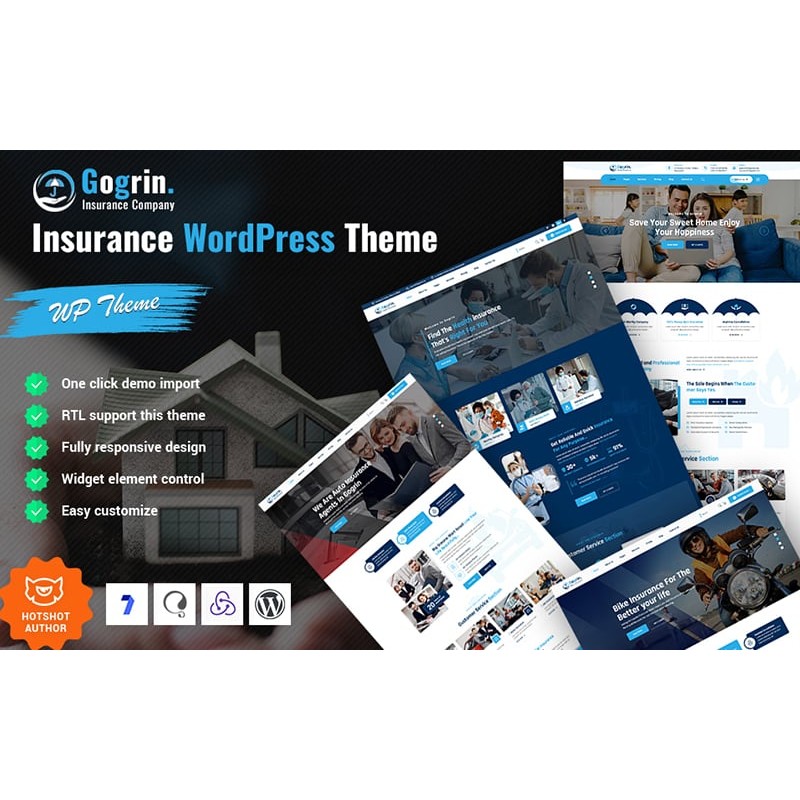 Gogrin - Insurance Company WordPress Theme