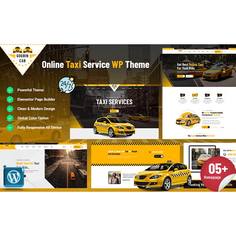 Gogrin - Online Taxi Service WordPress Theme
