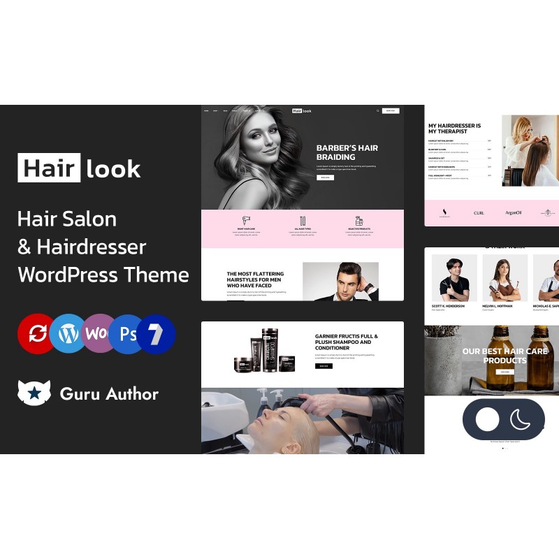 Hairlook - Hair Salon and Hairdresser Elementor Wordpress Responsive Theme