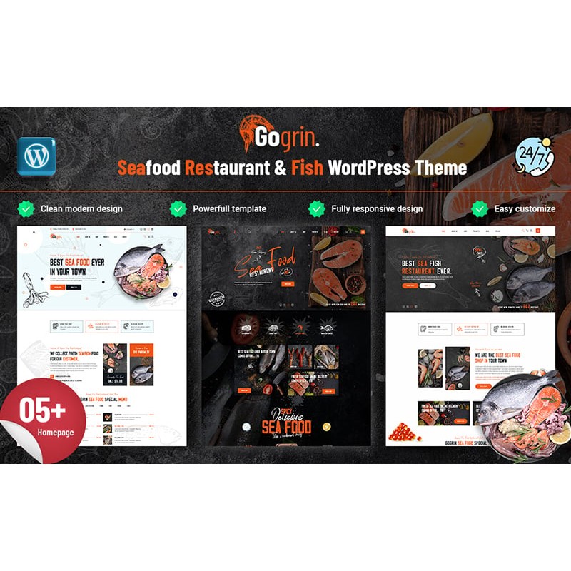 Gogrin - Seafood & Fish Restaurant WordPress Theme