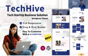 Techhive Tech StartUp Software Solution WordPress Theme