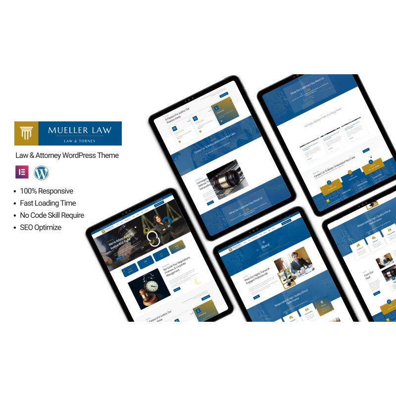 Mueller Law - Law & Attorneys WordPress Theme