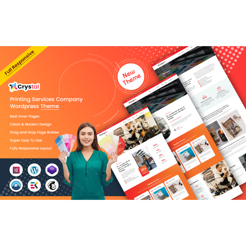 Crystal - Printing Services WordPress Theme