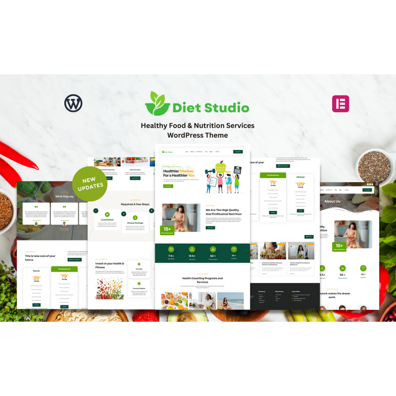 Diet Studio - Healthy Food & Nutrition Services WordPress Theme