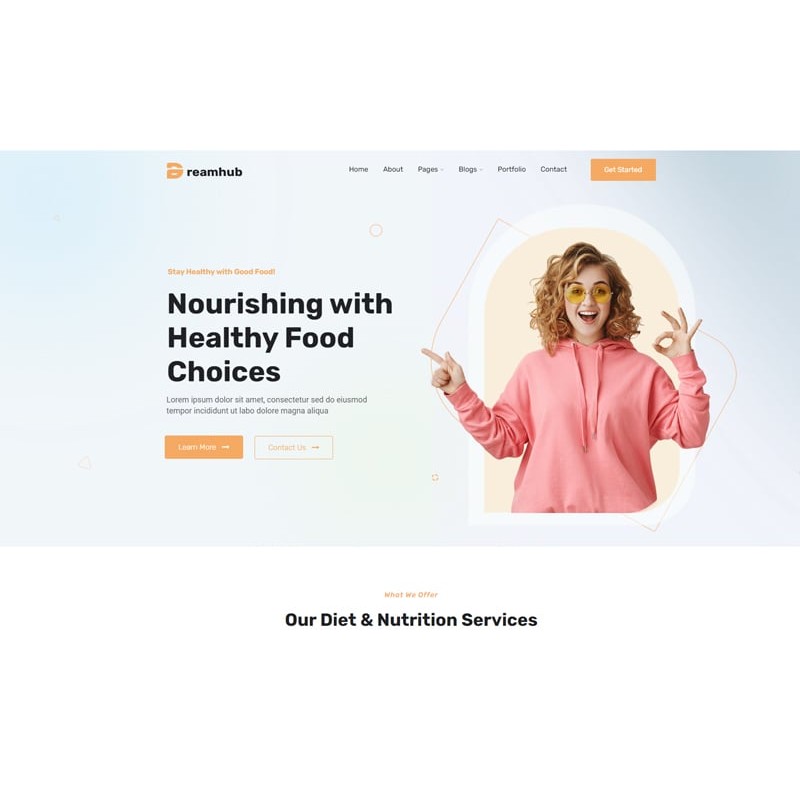 DreamHub Nutrition Delivery Food and Healthy WordPress Theme