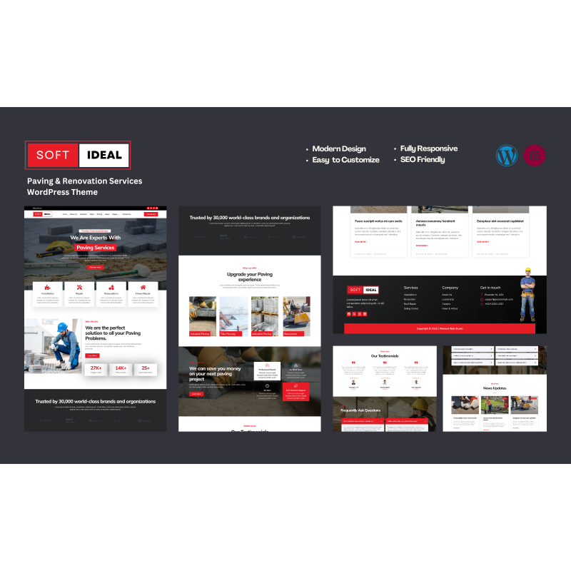 Soft Ideal Paving Sevices WordPress Theme