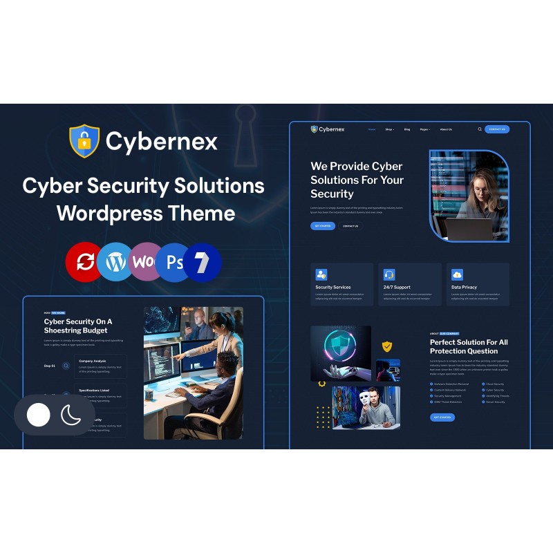 Cybernex - Cyber Security Solutions Elementor Wordpress Responsive Theme