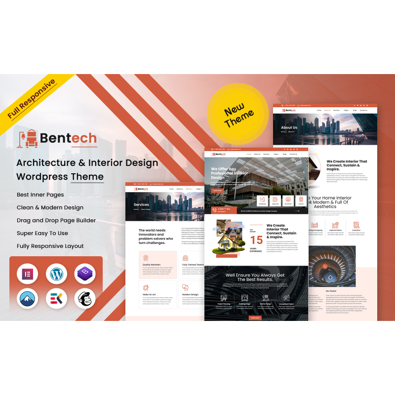 Bentech - Architecture & Interior Design WordPress Theme