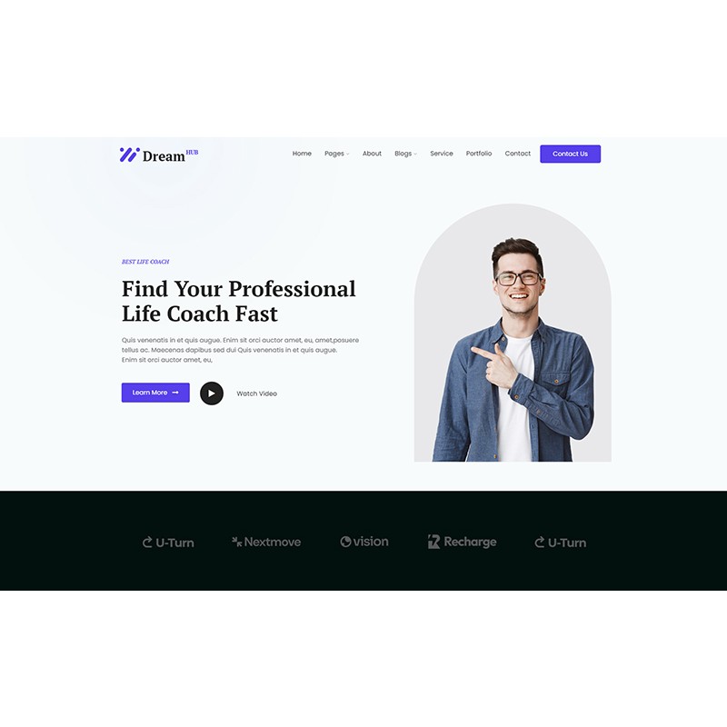 DreamHub Life Coach & Speaker Elementor WordPress Theme