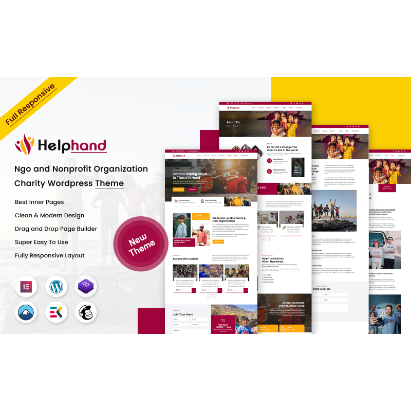 Helphand - NGO and Nonprofit Organization Charity WordPress Theme