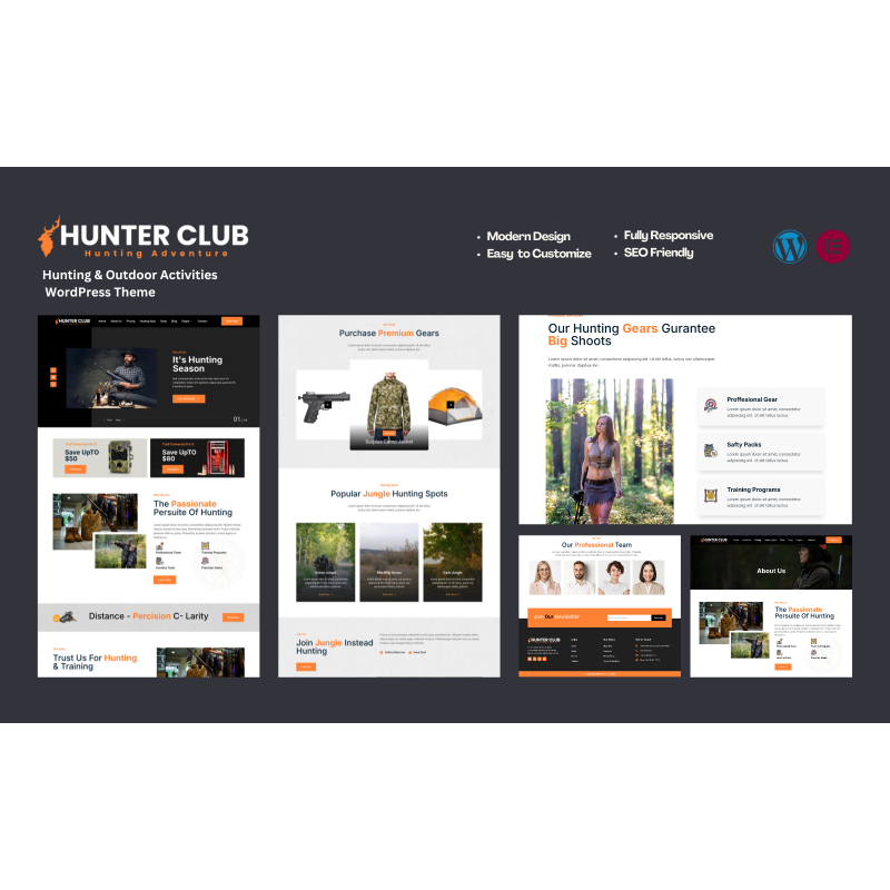 Hunter Club - Hunting & Outdoor Activities WordPress Theme