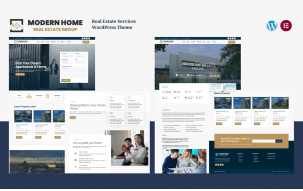 Modern Home - Real Estate Services & Agent WordPress Theme